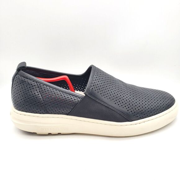 GDEFY Gravity Defyer Julian Men's 12 Shoes VersoCloud Slip On Boat Black Leather - Picture 1 of 9